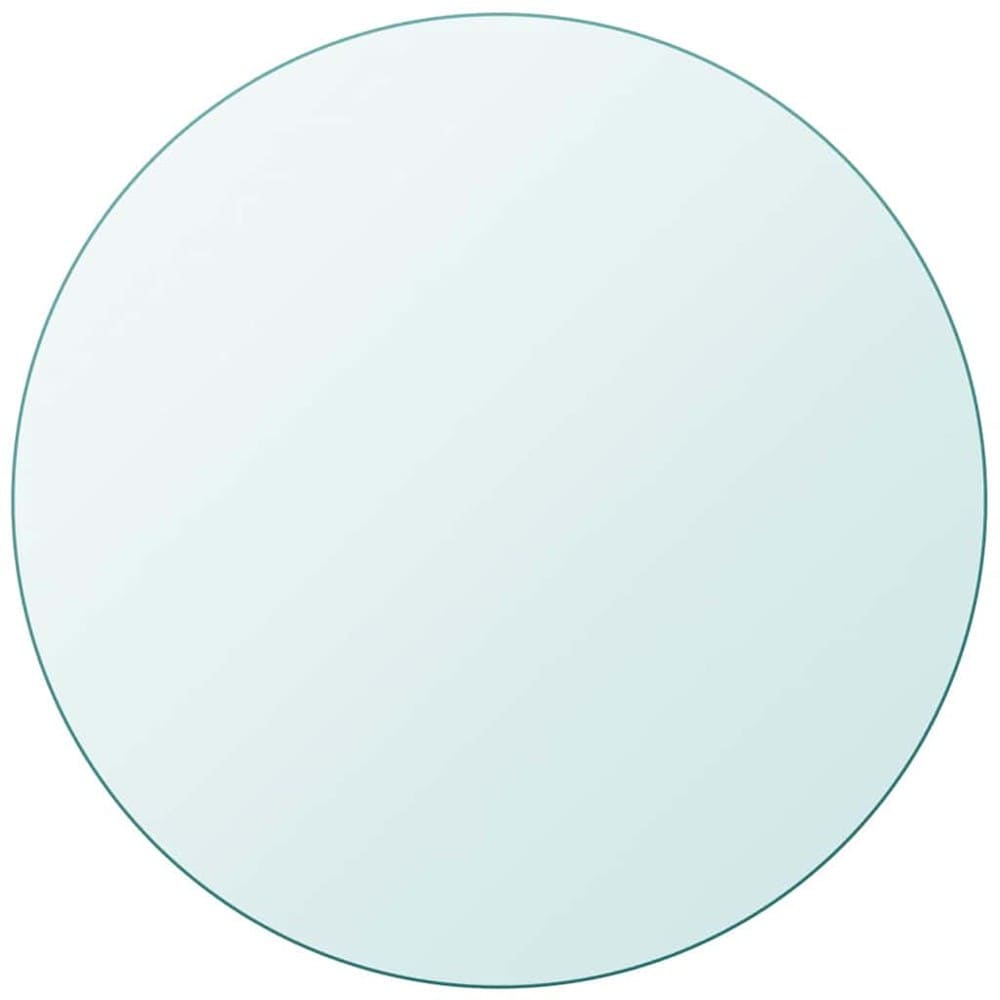 Rund bordplate i herdet glass Ø70 cm / glassplate til spisebord, salongbord og hagebord