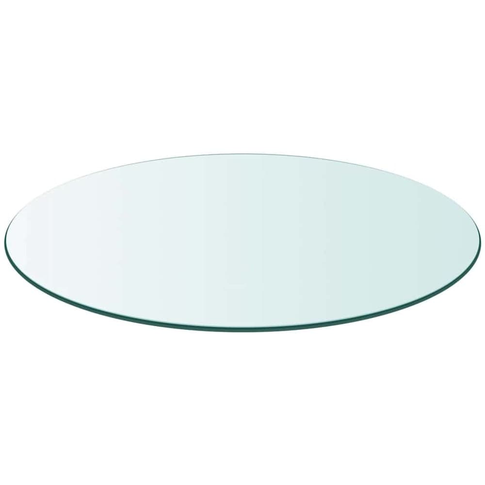 Rund bordplate i herdet glass Ø70 cm / glassplate til spisebord, salongbord og hagebord