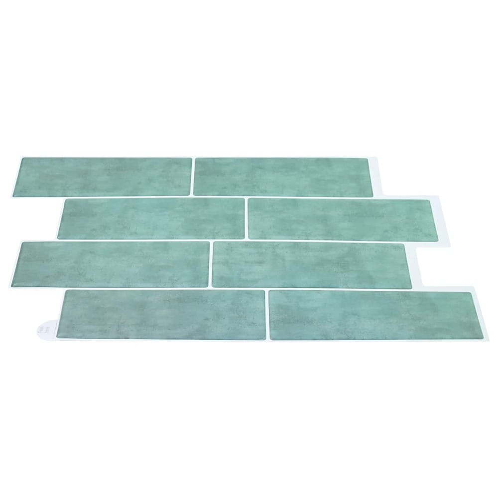 10 stk selvklebende veggfliser 29×21 cm / metrofliser / veggdekor – Grågrønn
