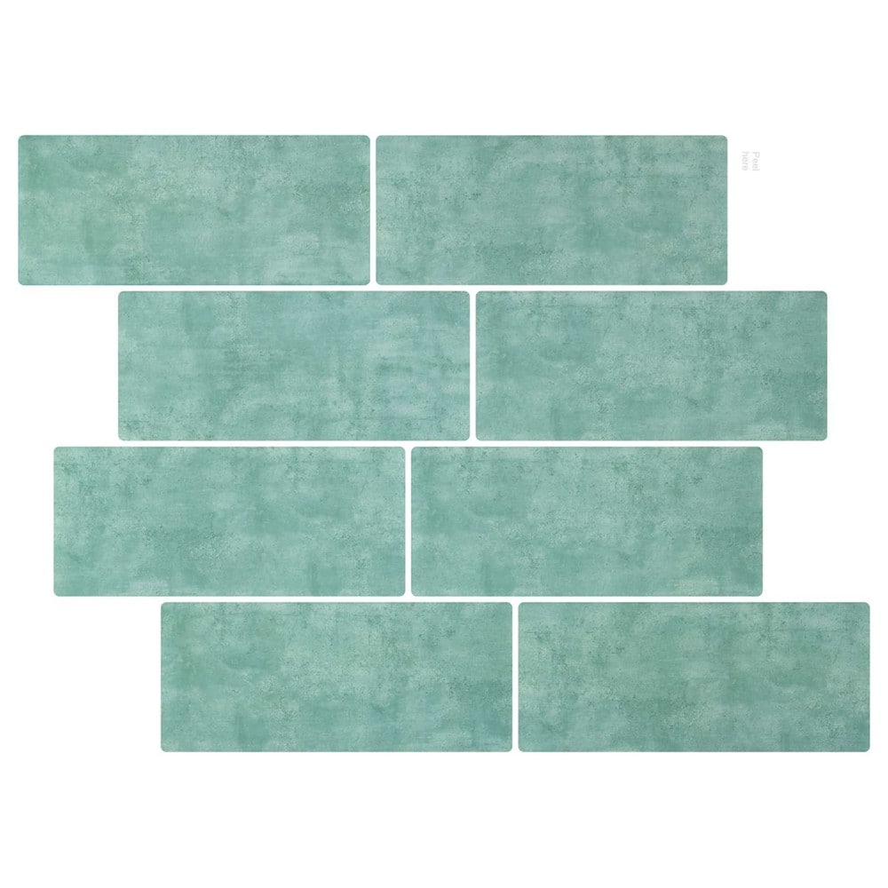 10 stk selvklebende veggfliser 29×21 cm / metrofliser / veggdekor – Grågrønn