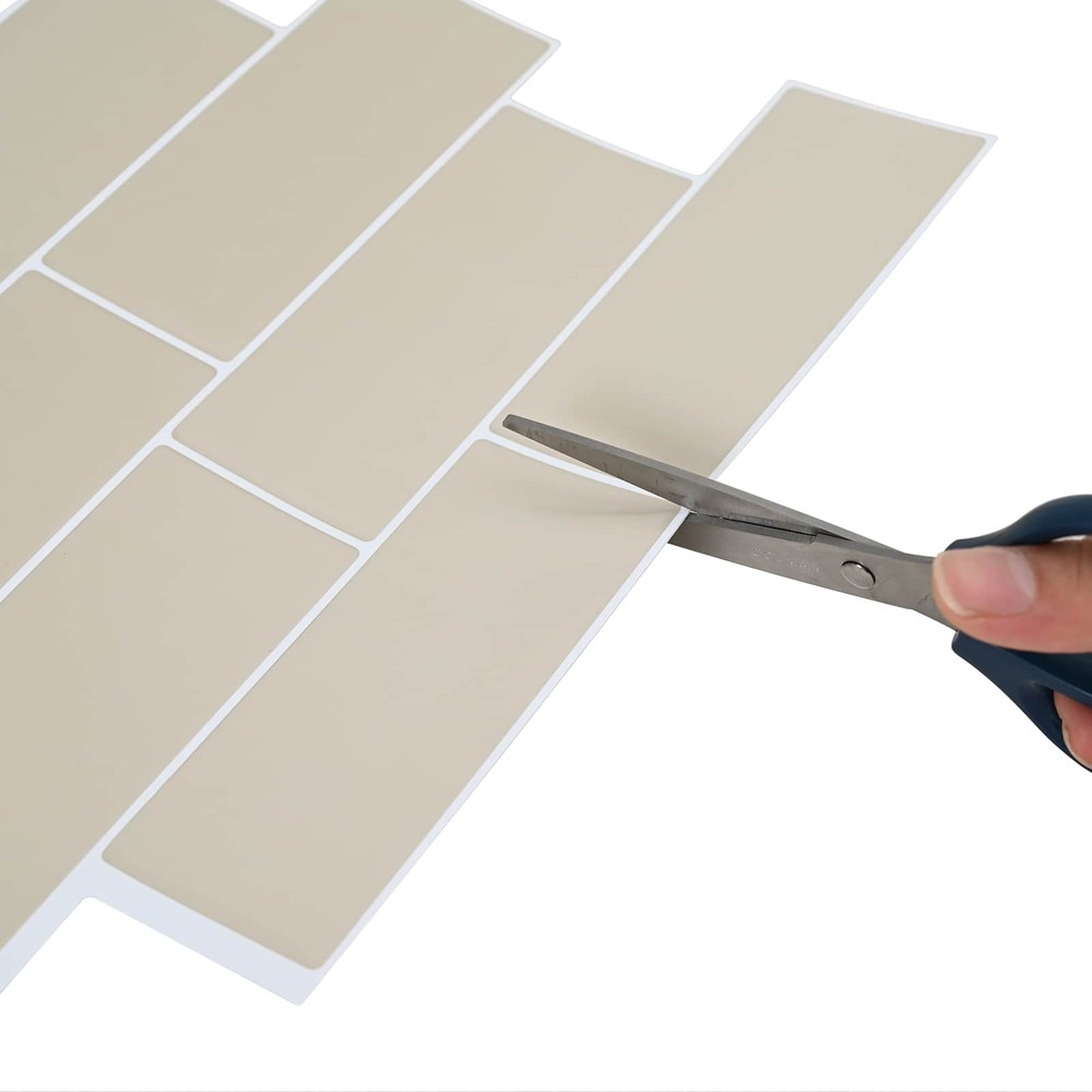 10 stk selvklebende veggfliser 29×21 cm / metrofliser / veggdekor – Beige