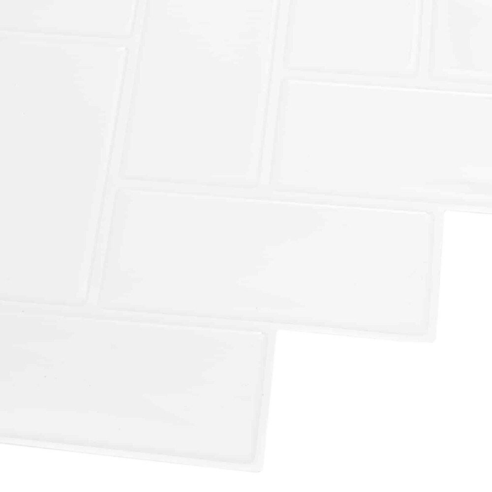 10 stk selvklebende veggfliser 30×30 cm / dekorfliser i fiskebeinmønster / veggdekor – Hvit