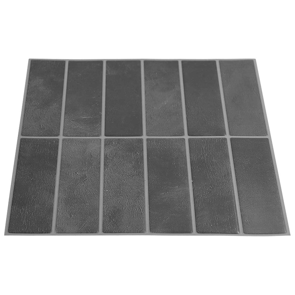 10 stk selvklebende veggfliser 29×23 cm / dekorplater / veggdekor – Grå