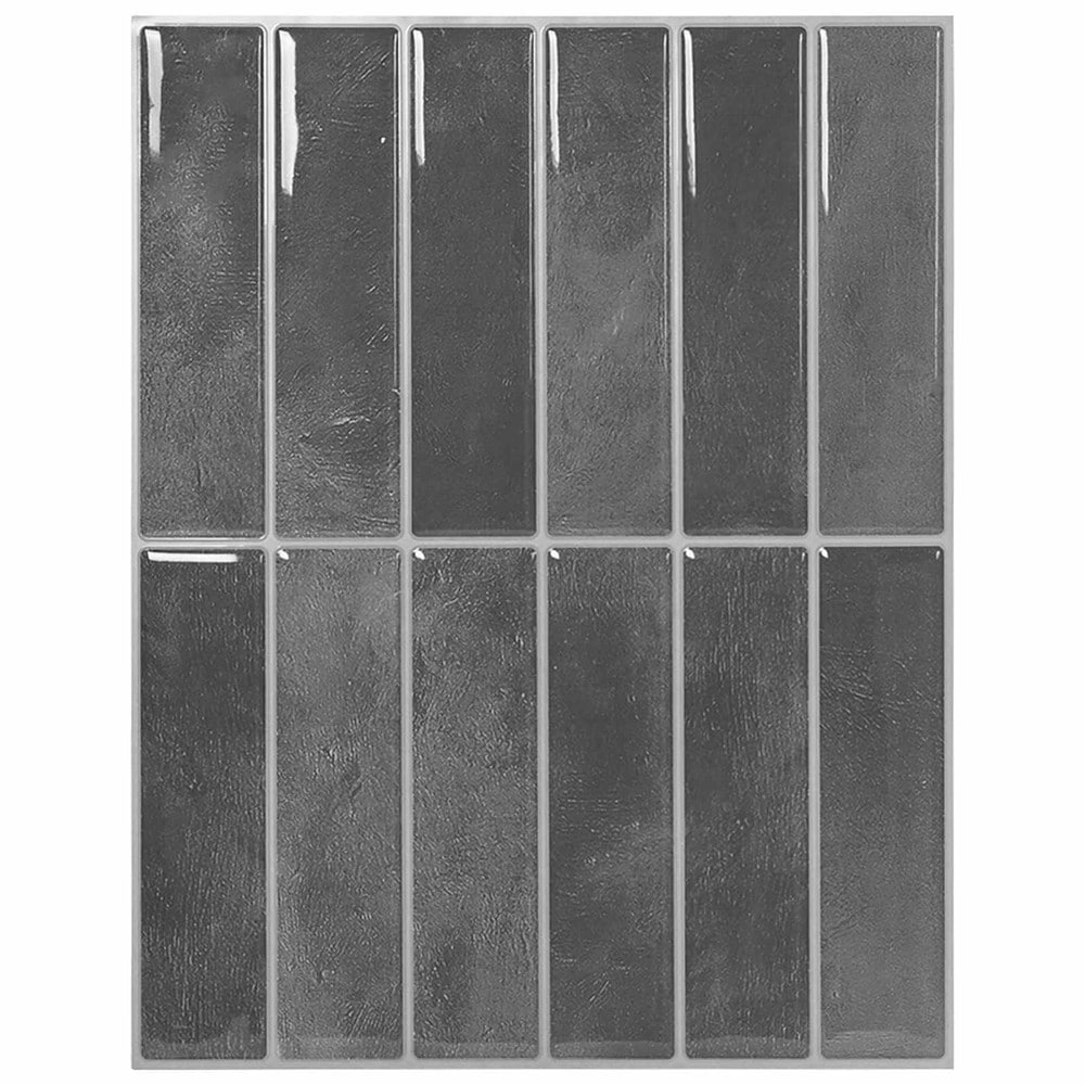 10 stk selvklebende veggfliser 29×23 cm / dekorplater / veggdekor – Grå