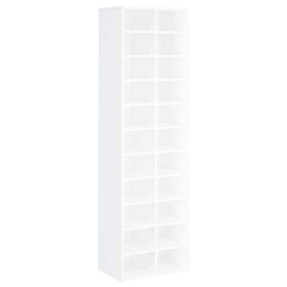 Skohylle 54×34×183 cm / reol med 22 rom / høy skooppbevaring – Hvit