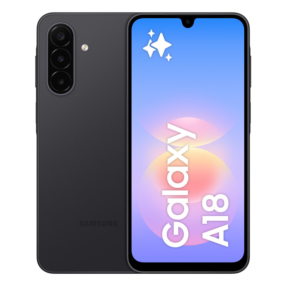 Samsung Galaxy A18 4G 128 GB/4 GB – Svart / Android-mobil / Smarttelefon med trippelkamera