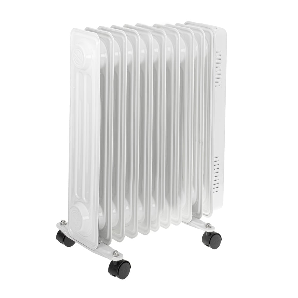 Adler oljevarmer 2000 W / Oljefylt radiator med termostat / Flyttbar varmeenhet