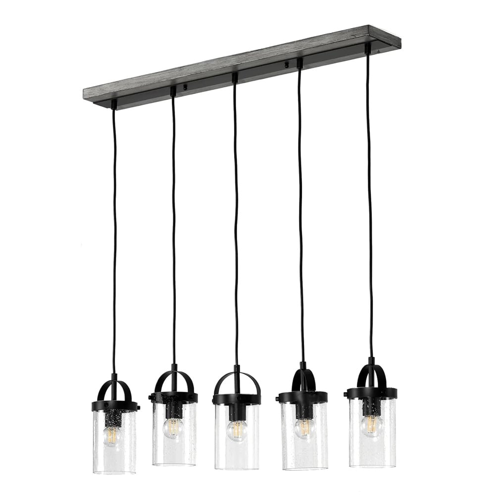 Taklampe med doble glasskupler / pendellampe med justerbar høyde / lampe til tak – Gull