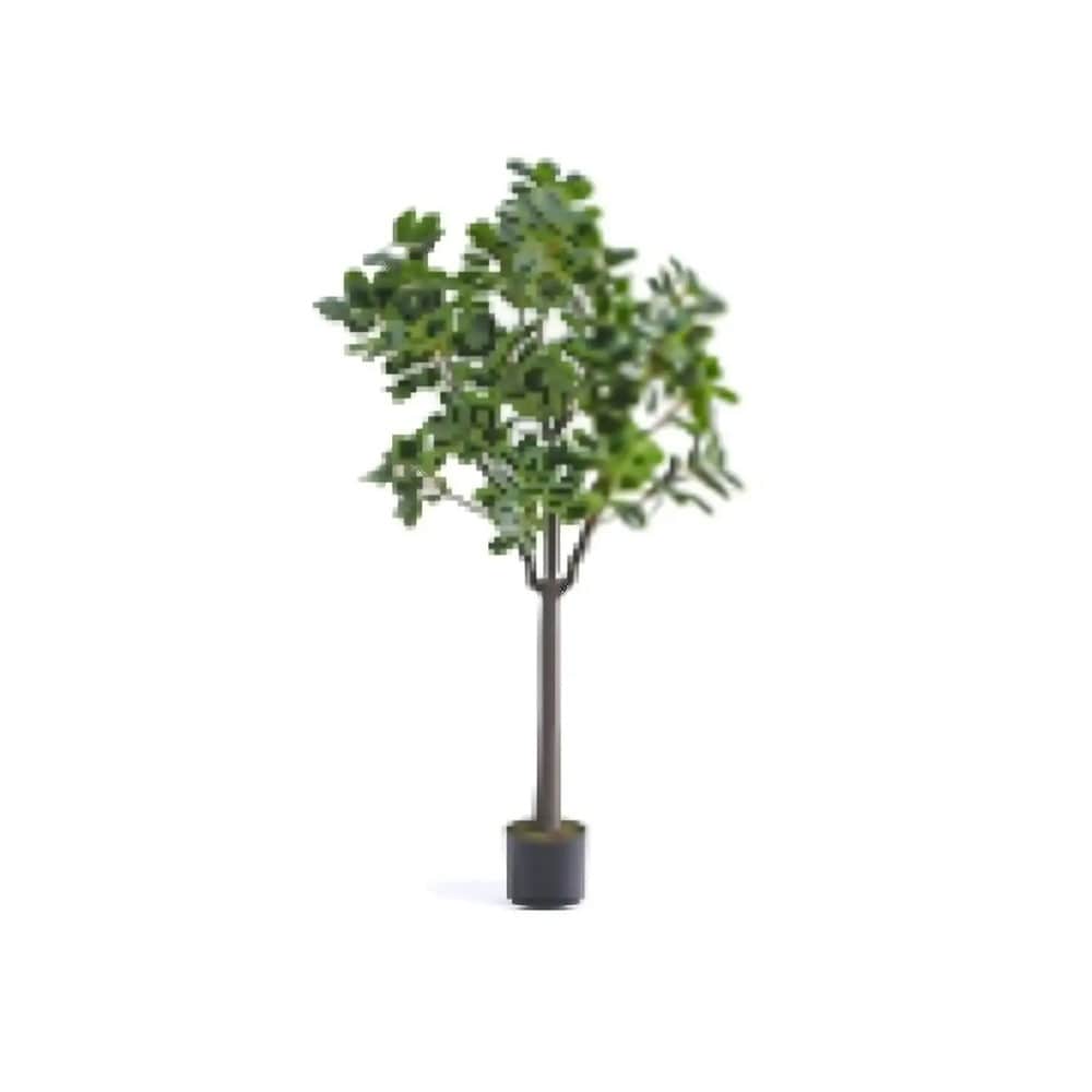 Kunstig tre i sementpotte, 135 cm / Dekorativ kunstplante i potte / Kunstig tre til gulv