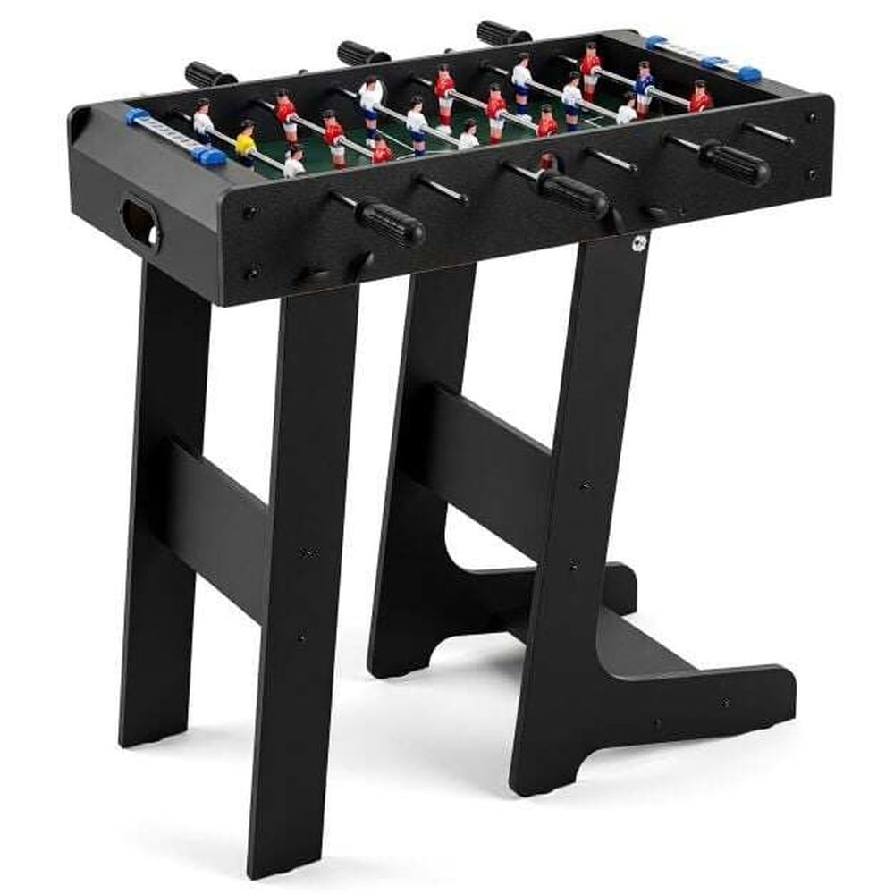 Bordfotball 109 x 36 x 33 cm – Svart / Sammenleggbart fotballbord / Fotballspill med stenger