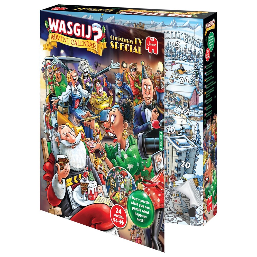 Wasgij julekalender 2026 / Puslespillkalender / Julekalender med minipuslespill