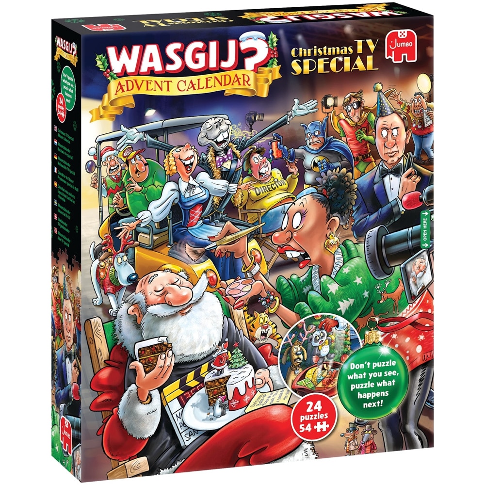 Wasgij julekalender 2026 / Puslespillkalender / Julekalender med minipuslespill