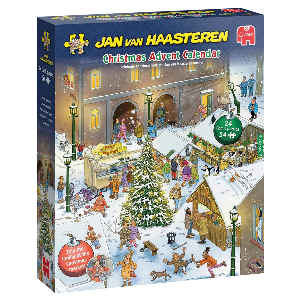 Jan van Haasteren Puslespill-adventskalender 2026 / Puslespillkalender / Julekalender med puslespill