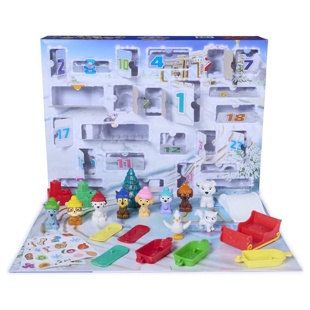 Paw Patrol-adventskalender 2026 / Julekalender med figurer / Lekekalender for barn