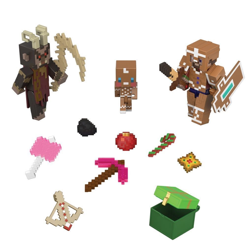 Minecraft-adventskalender 2026 / Julekalender med figurer / Lekekalender med spilltilbehør