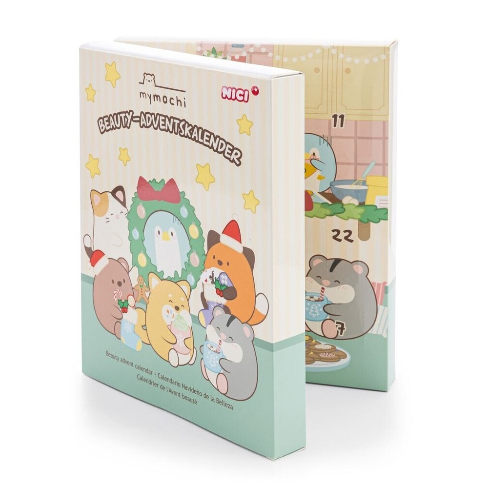 Mymochi-adventskalender 2026 / Sminkekalender for barn / Julekalender med kosmetikk