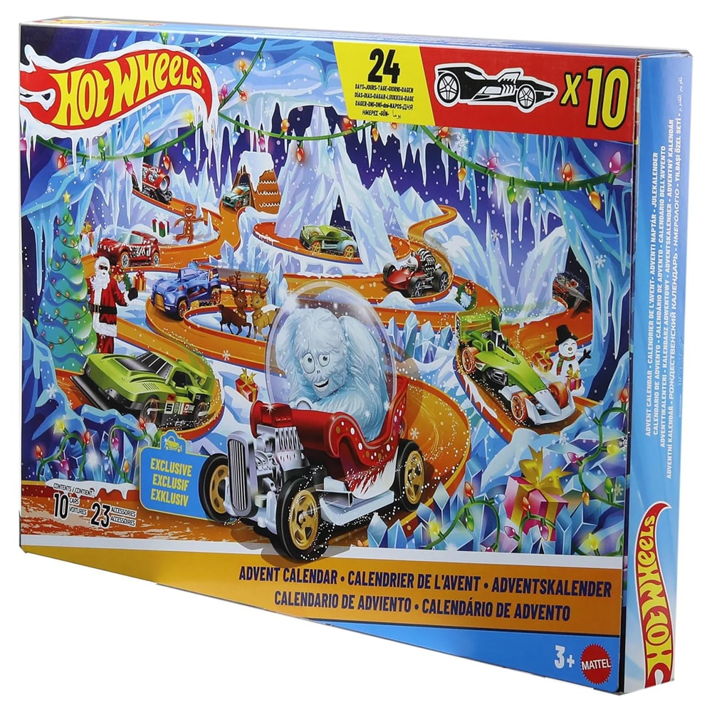 Hot Wheels-adventskalender 2026 / Bilkalender med lekebiler / Hot Wheels-julekalender
