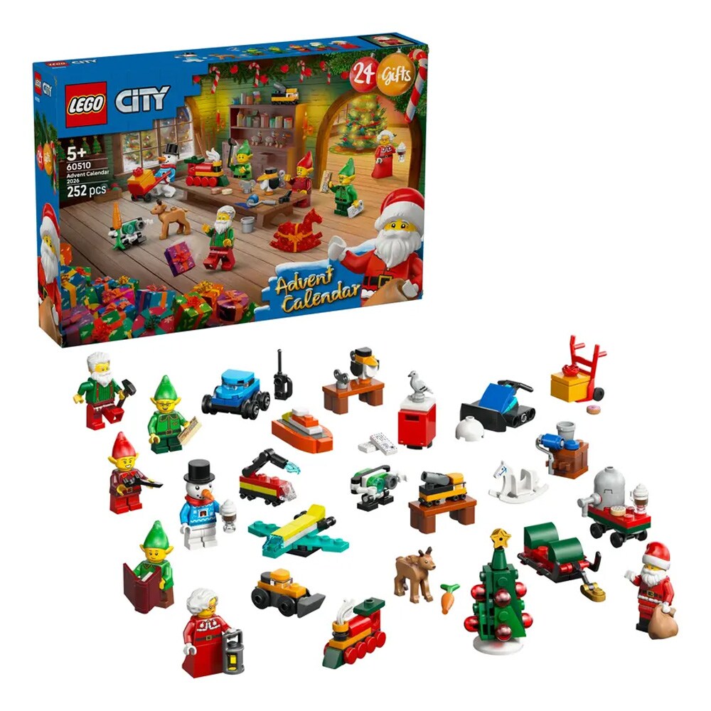 Lego Lego City adventskalender / LEGO-julekalender med byggesett / Byggekalender med figurer