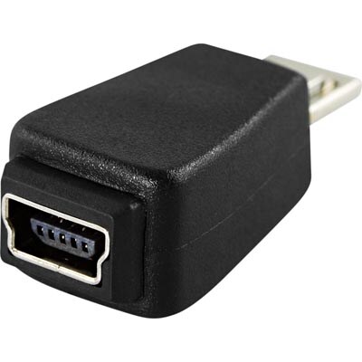 USB adapter micro-B hann til mini 5-pin hunn