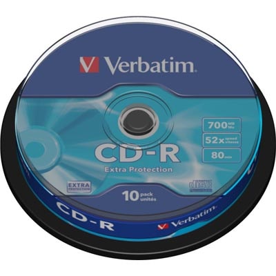 Verbatim CD-R plater 52x 700 MB 10-pakk