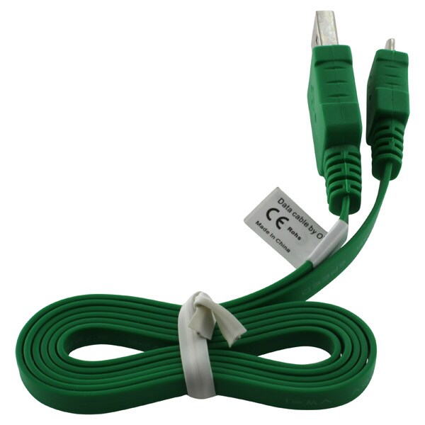 Micro-Usb-kabel Flat Grønn