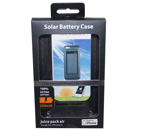 iPhone 5 skall med innebygd solenergilader + 3000mah batteri