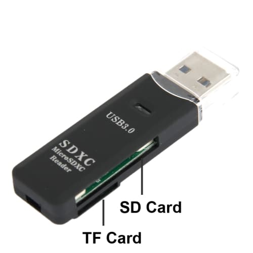 USB 3.0 kortleser for Micro-SD og SD(HC)