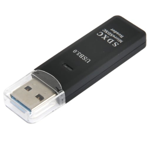 USB 3.0 kortleser for Micro-SD og SD(HC)