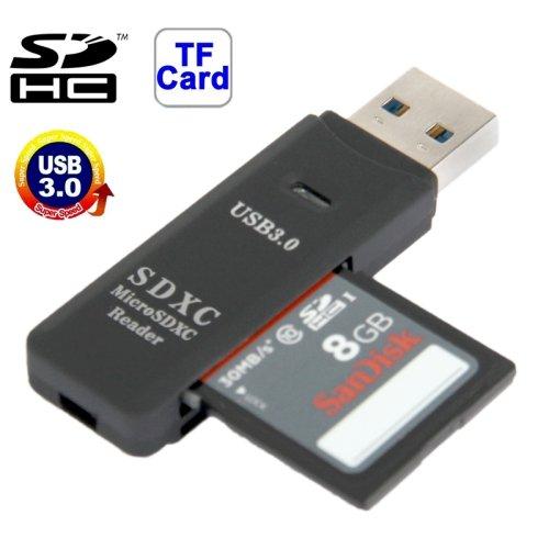 USB 3.0 kortleser for Micro-SD og SD(HC)