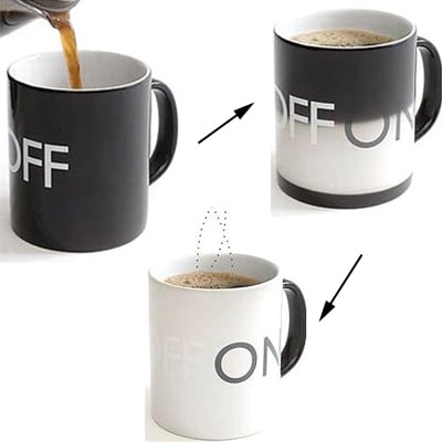 Kaffekopp On/Off - Forandrer farge av varmen