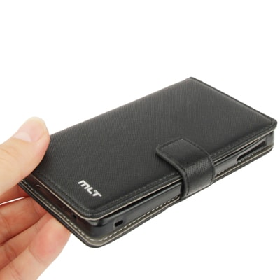 Flipfutteral med holder & kredittkortsuttak til Sony Xperia V