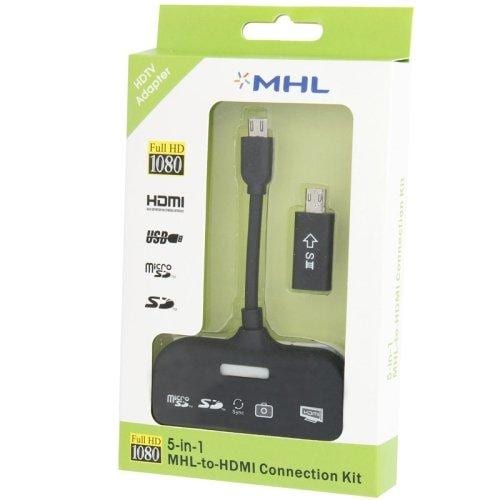 MHL Adapter SOM 5i1 Full HD 1080P hdmi /USB /SD