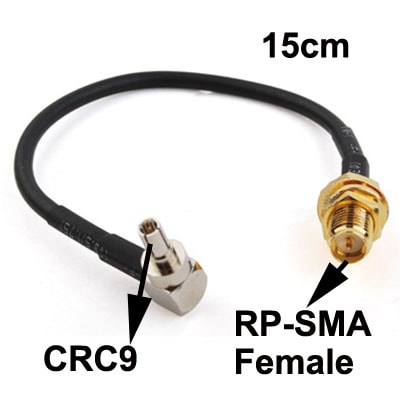 Antenne adapter CRC9 Hann til RP-SMA Hona