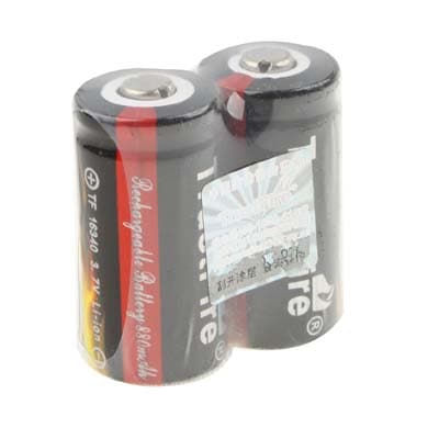 Batteri 16340 880mAh 3.7V - 2-pakk