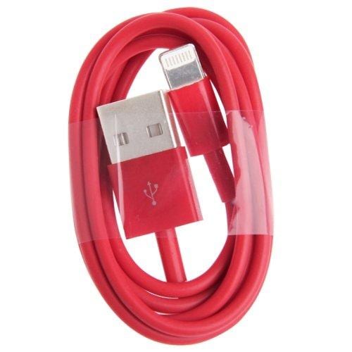 Usb-ledning iPhone 5 / SE / iPad 4 - Rød farge