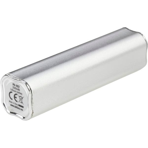 Powerbank 2600mAh USB - Sølv