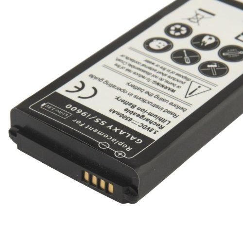 Batteri + skall til Samsung Galaxy S5 - sort 6500mA