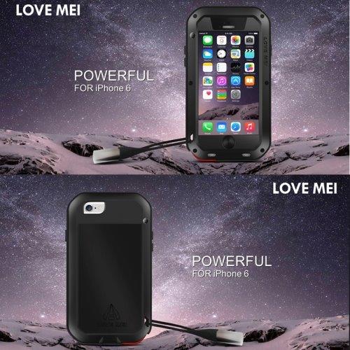 LOVE MEI Shockproof metallfutteral til iPhone 6