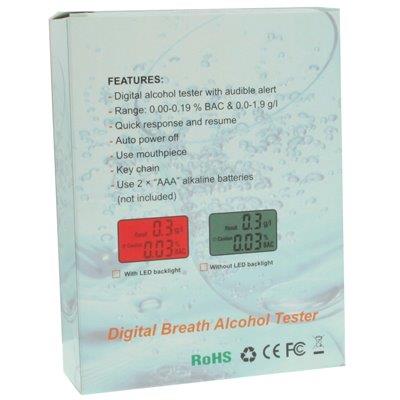 Alkoholtester med LCD display