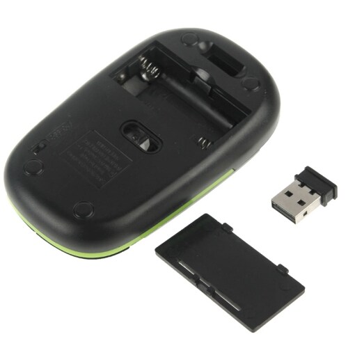 Optisk trådløs mus - Grå/grønn