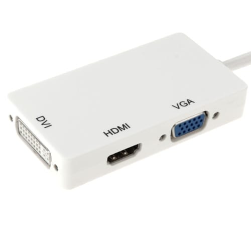 Mini Displayport til HDMI + VGA + DVI Adapter