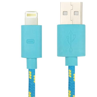 Tekstil Usb-kabel til iPhone 5/SE/6/6s & iPad