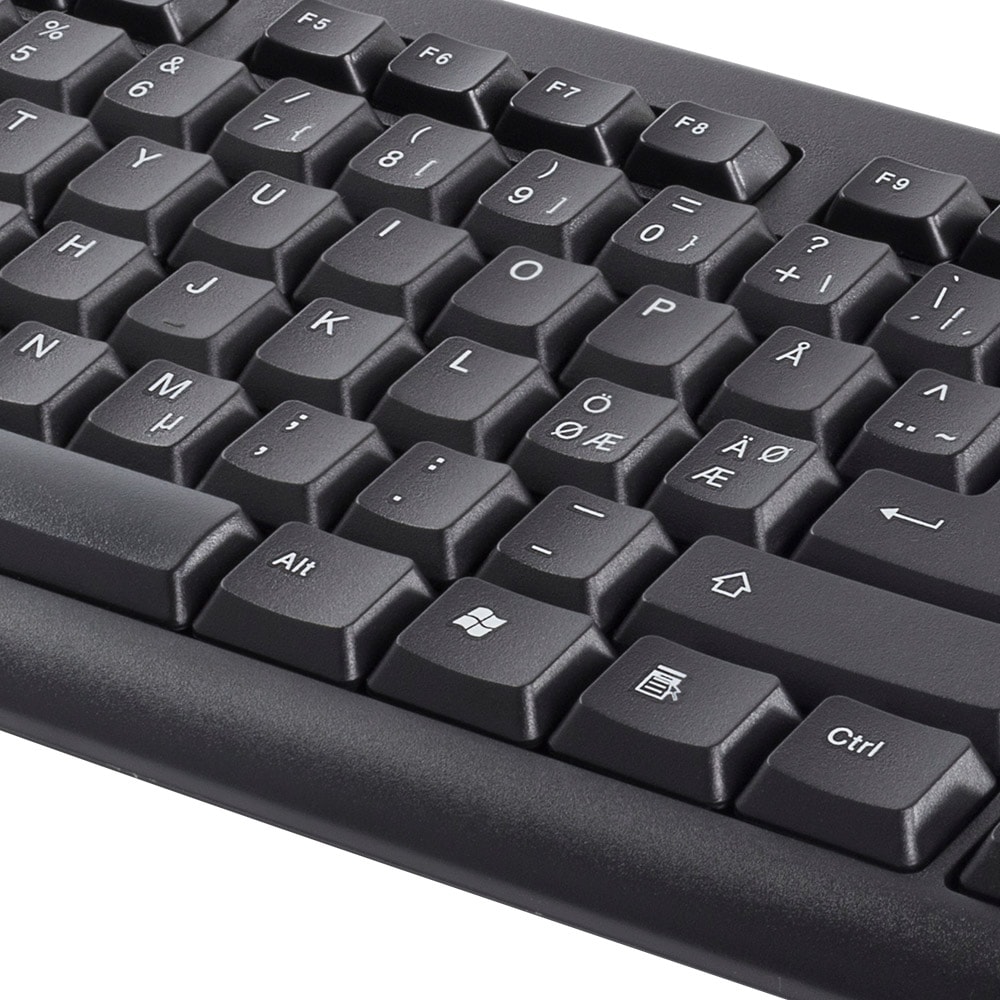 Tastatur med nordisk layout