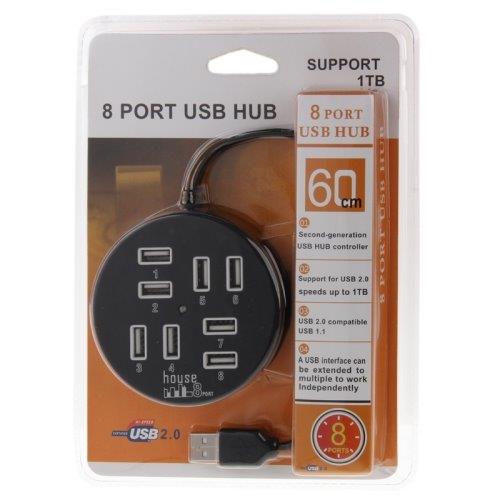 USB-hubb Puck 8-Porter