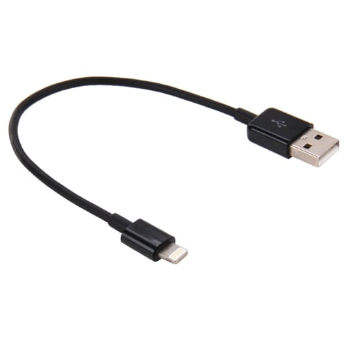 USB-kabel til lightning - Kort modell - Sort
