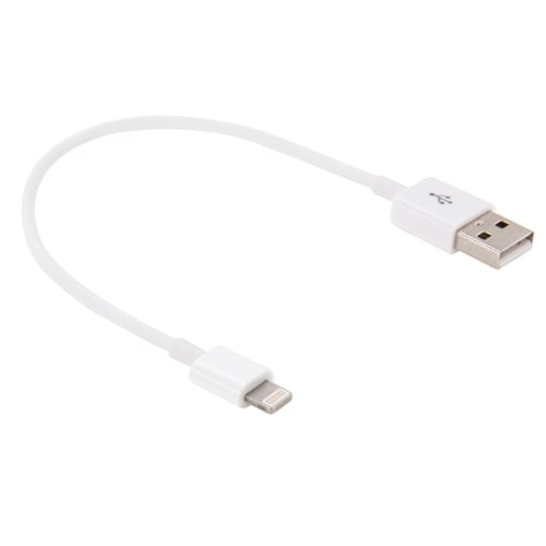 USB-kabel iPhone 5/6 - Kort modell - Hvit