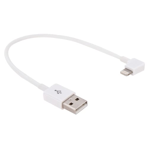 USB-kabel iPhone 5/6 - Vinklet Kort modell - Hvit