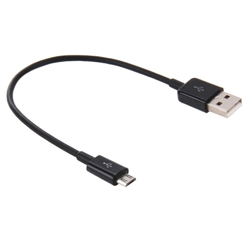 USB til MicroUSB-kabel - Kort modell - Sort