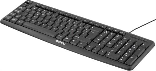 Tastatur, svensk PS/2, sort