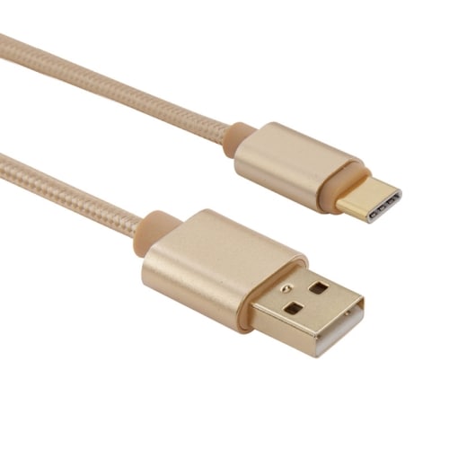 USB-kabel i nylontøy USB C 3.1 til USB 2.0